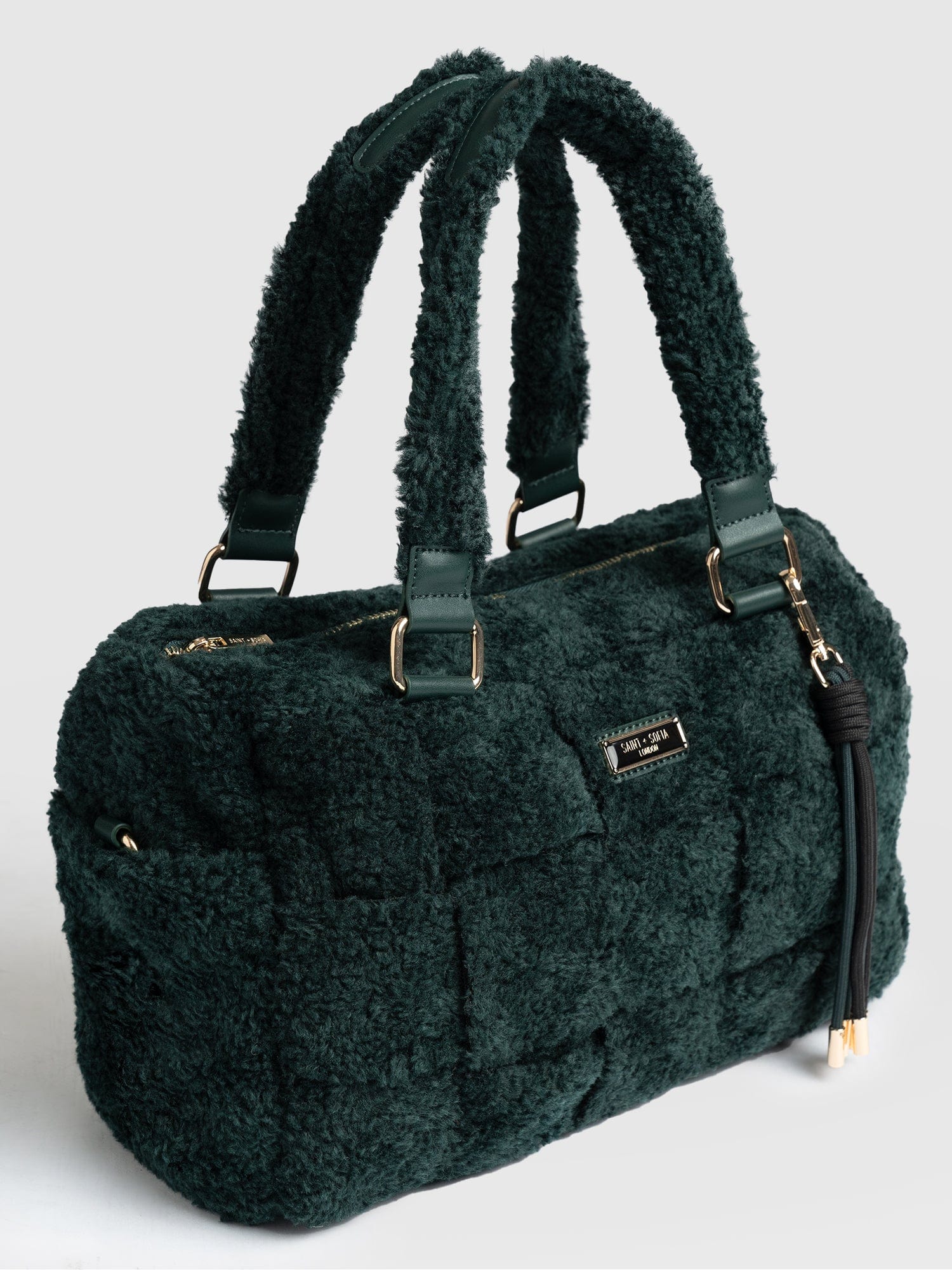 Teddy Woven Duffle Bag Green - Women's Bags | Saint + Sofia® USA